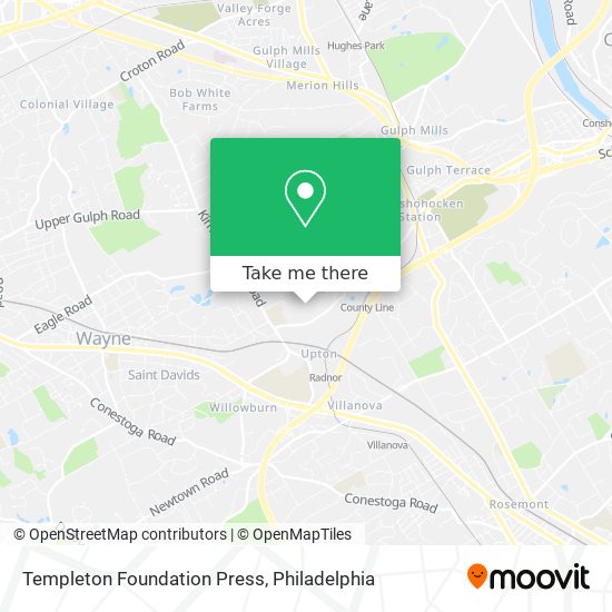 Templeton Foundation Press map