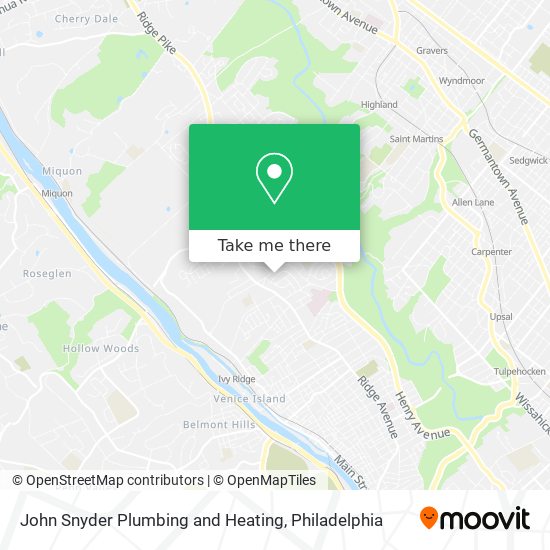 John Snyder Plumbing and Heating map