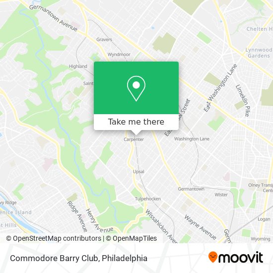 Commodore Barry Club map