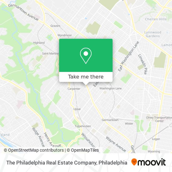 The Philadelphia Real Estate Company map