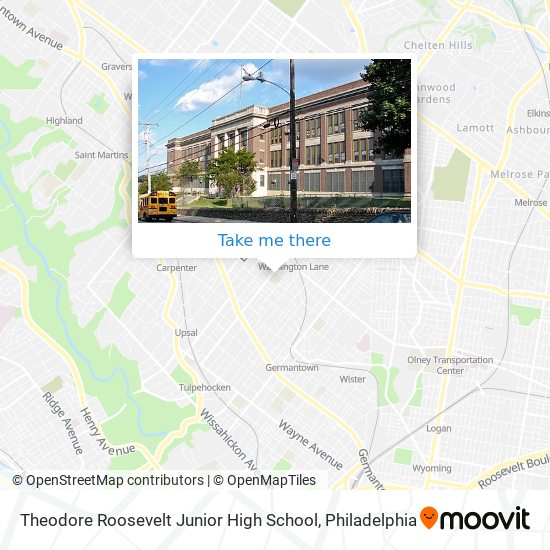 Mapa de Theodore Roosevelt Junior High School