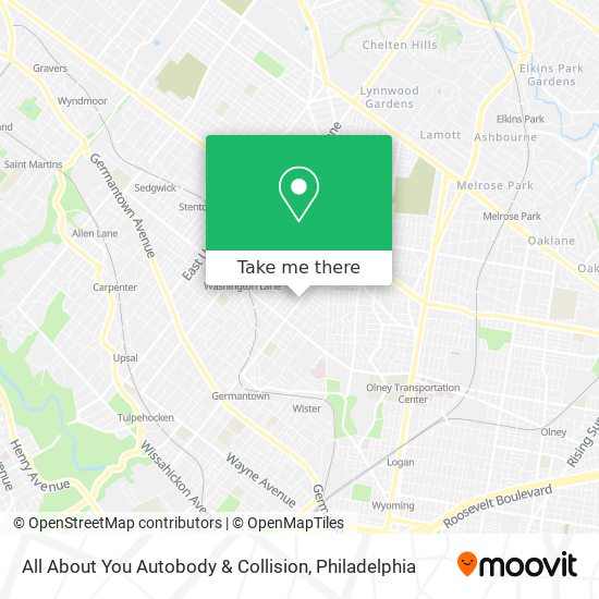 All About You Autobody & Collision map