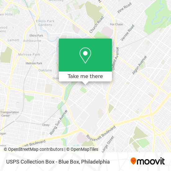 USPS Collection Box - Blue Box map