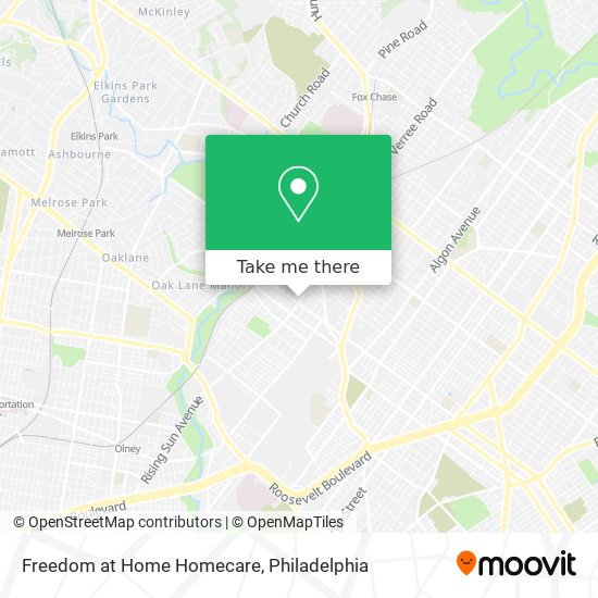 Freedom at Home Homecare map