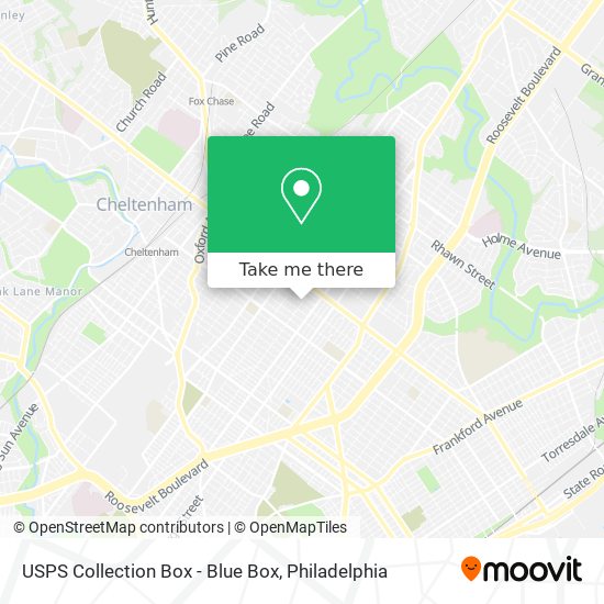 USPS Collection Box - Blue Box map