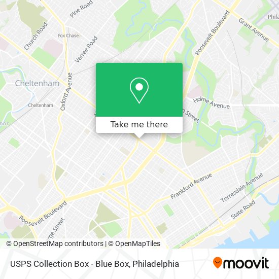 USPS Collection Box - Blue Box map