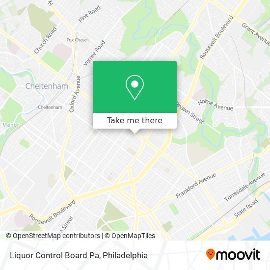 Mapa de Liquor Control Board Pa
