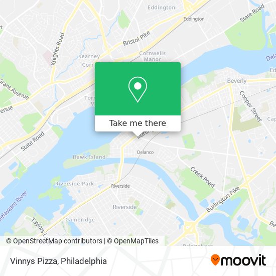 Vinnys Pizza map