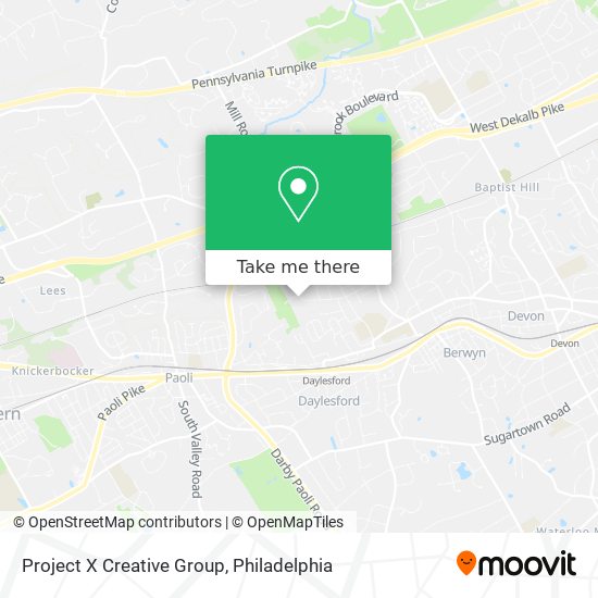 Project X Creative Group map