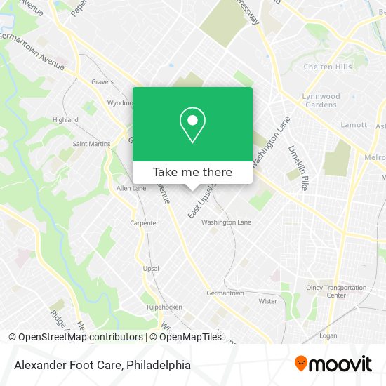 Alexander Foot Care map
