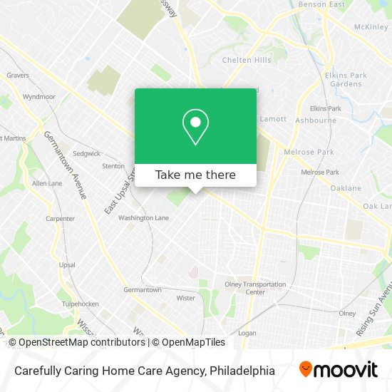 Mapa de Carefully Caring Home Care Agency