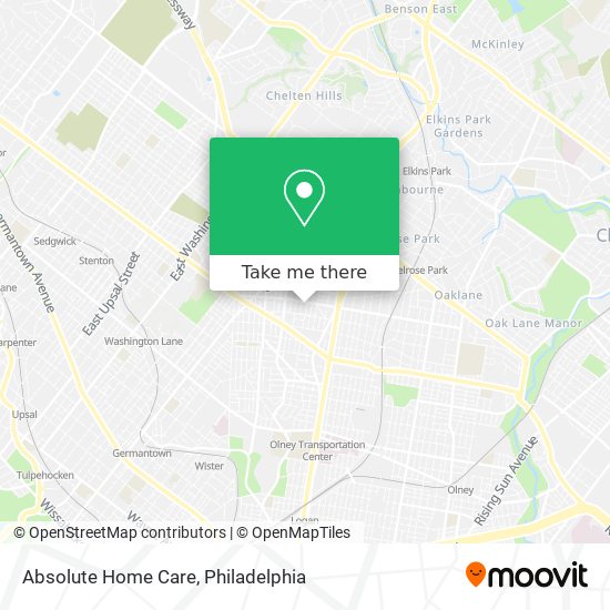 Absolute Home Care map