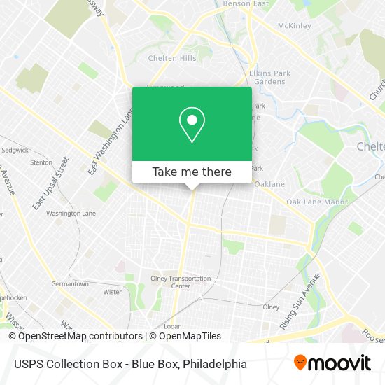 USPS Collection Box - Blue Box map