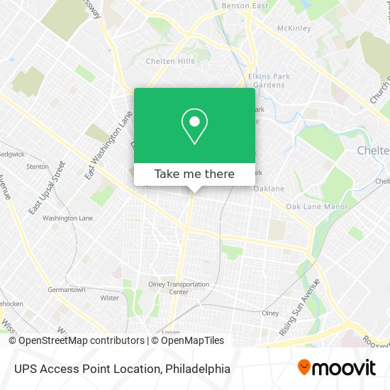 UPS Access Point Location map