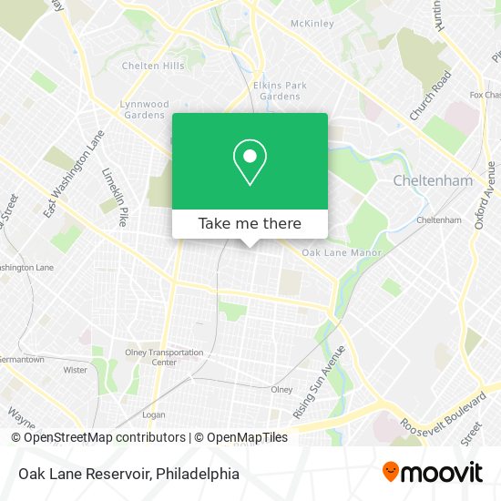 Oak Lane Reservoir map