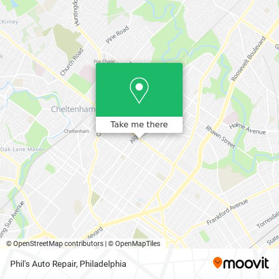 Phil's Auto Repair map