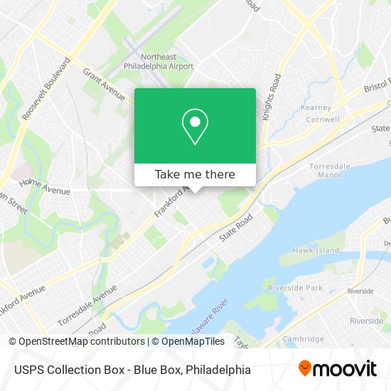 USPS Collection Box - Blue Box map