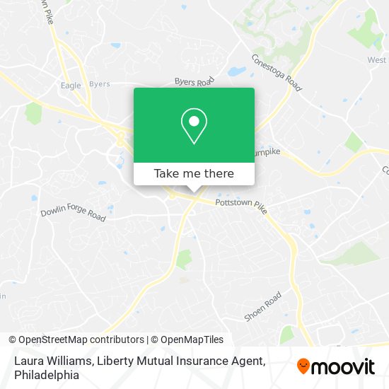 Laura Williams, Liberty Mutual Insurance Agent map