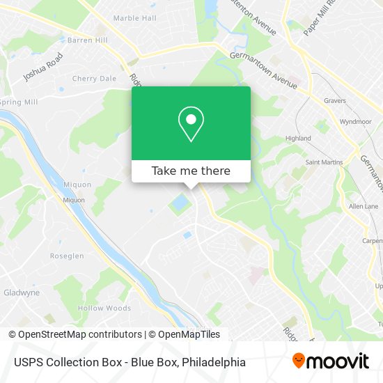 USPS Collection Box - Blue Box map