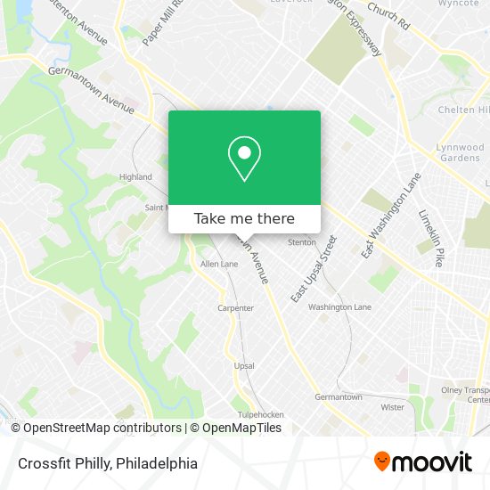 Mapa de Crossfit Philly