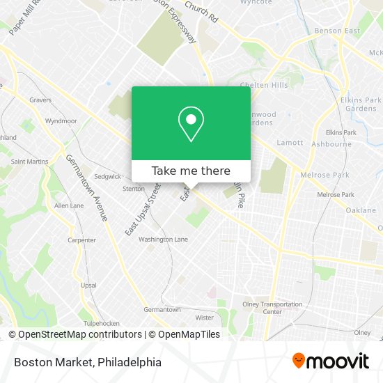 Mapa de Boston Market