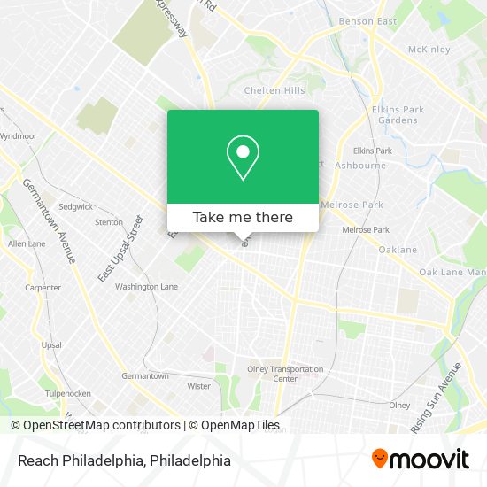 Reach Philadelphia map