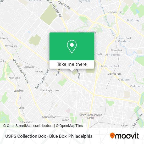 USPS Collection Box - Blue Box map