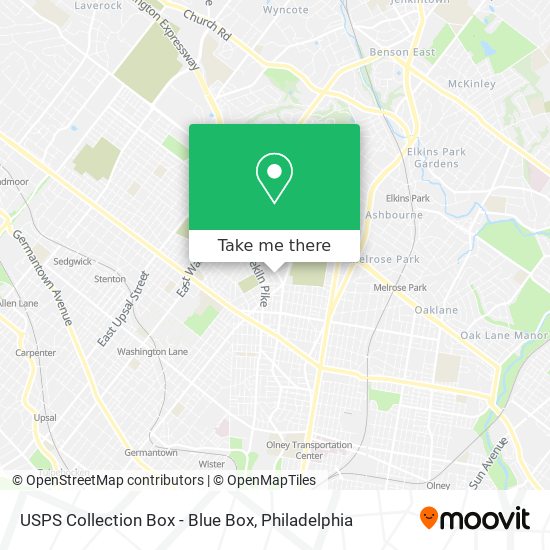 USPS Collection Box - Blue Box map