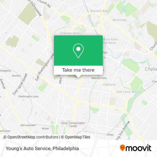 Mapa de Young's Auto Service