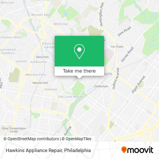 Hawkins Appliance Repair map