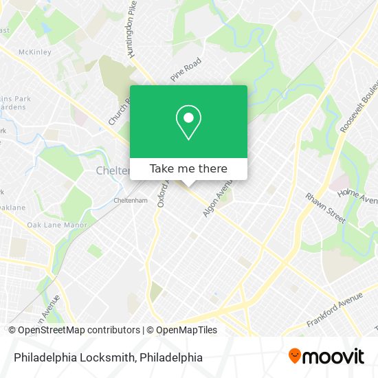 Philadelphia Locksmith map