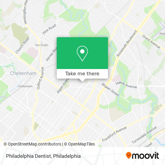 Philadelphia Dentist map