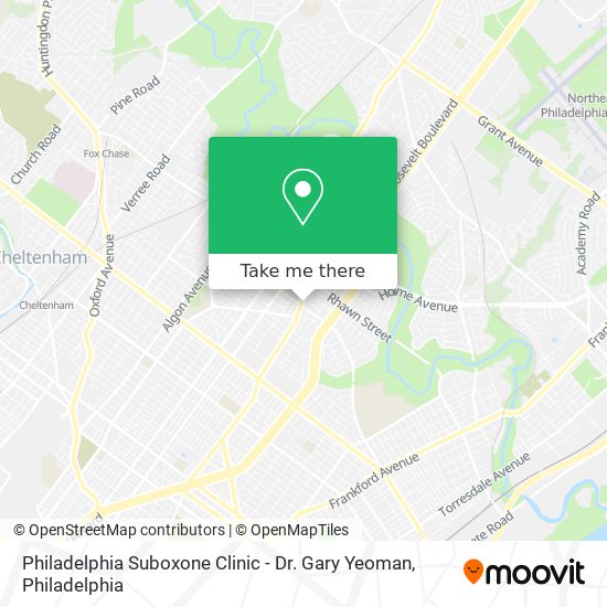 Philadelphia Suboxone Clinic - Dr. Gary Yeoman map