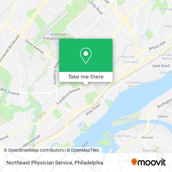 Mapa de Northeast Physician Service