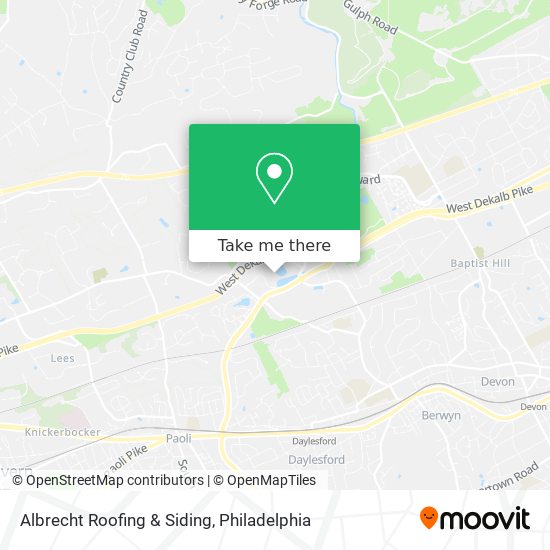 Albrecht Roofing & Siding map