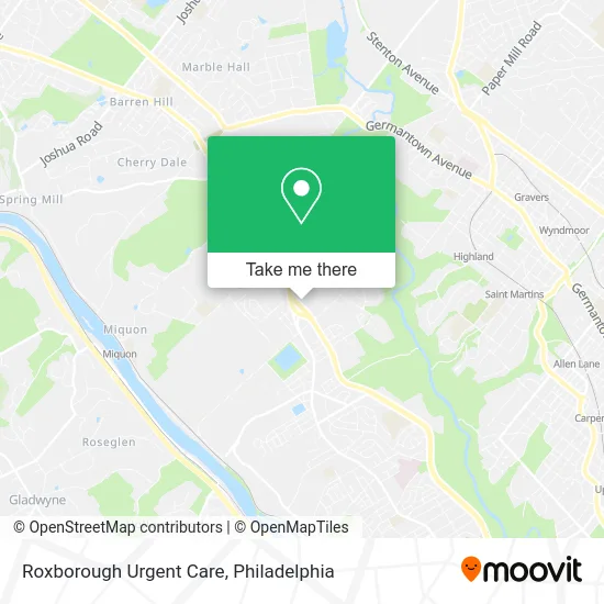Roxborough Urgent Care map