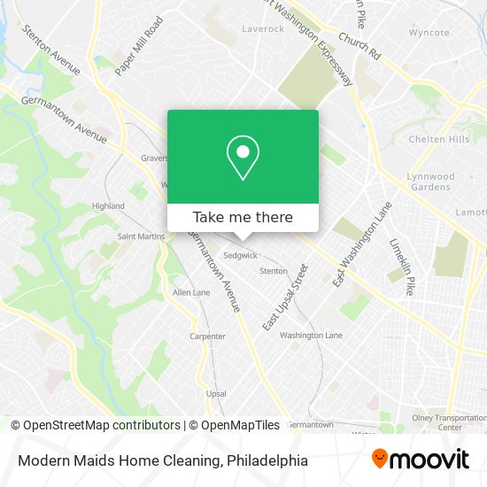 Modern Maids Home Cleaning map