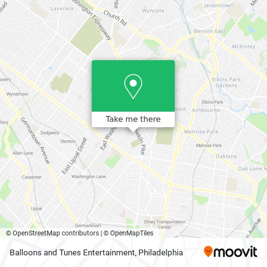 Balloons and Tunes Entertainment map