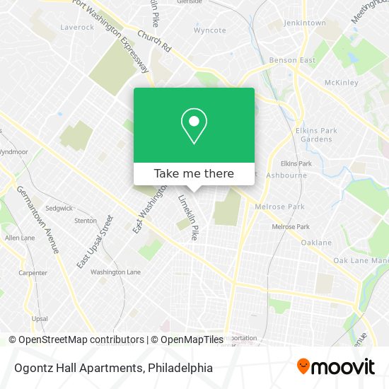 Mapa de Ogontz Hall Apartments