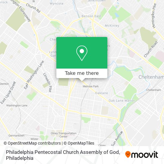 Philadelphia Pentecostal Church Assembly of God map