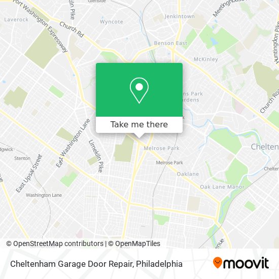 Mapa de Cheltenham Garage Door Repair