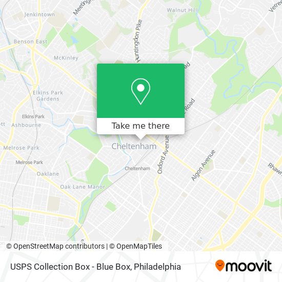 USPS Collection Box - Blue Box map