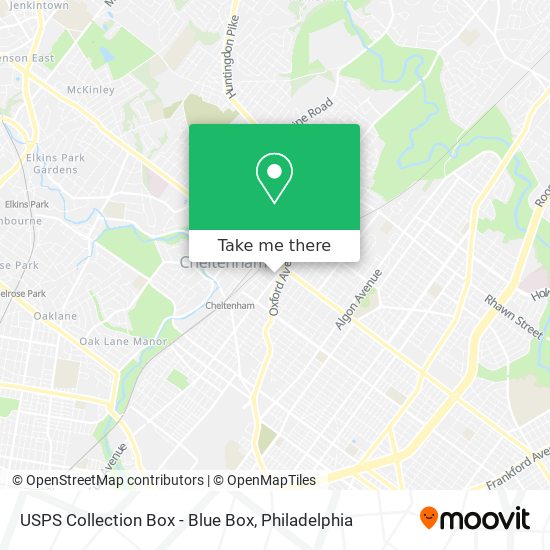 Mapa de USPS Collection Box - Blue Box