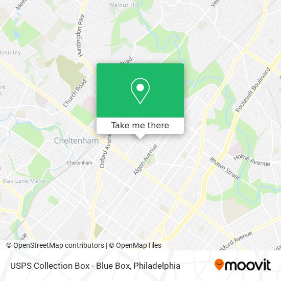 USPS Collection Box - Blue Box map