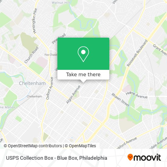 USPS Collection Box - Blue Box map