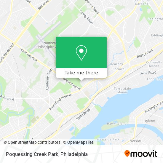 Poquessing Creek Park map