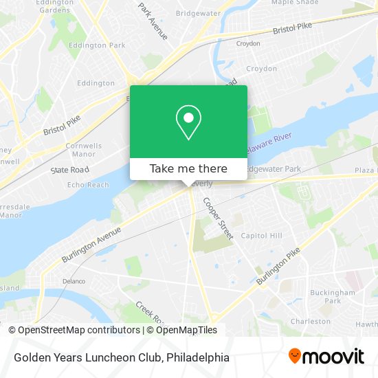 Golden Years Luncheon Club map