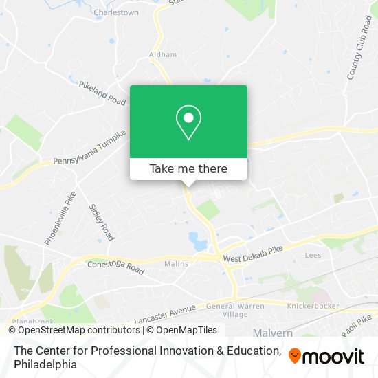 The Center for Professional Innovation & Education map