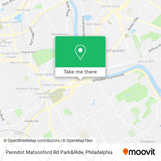 Penndot Matsonford Rd Park&Ride map