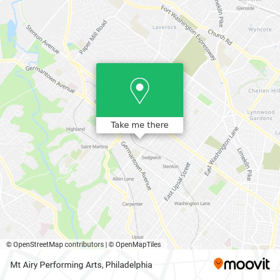 Mt Airy Performing Arts map